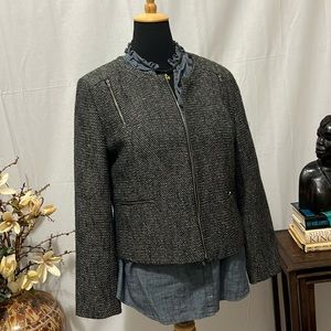 Gorgeous tweed zippered jacket by Halogen.